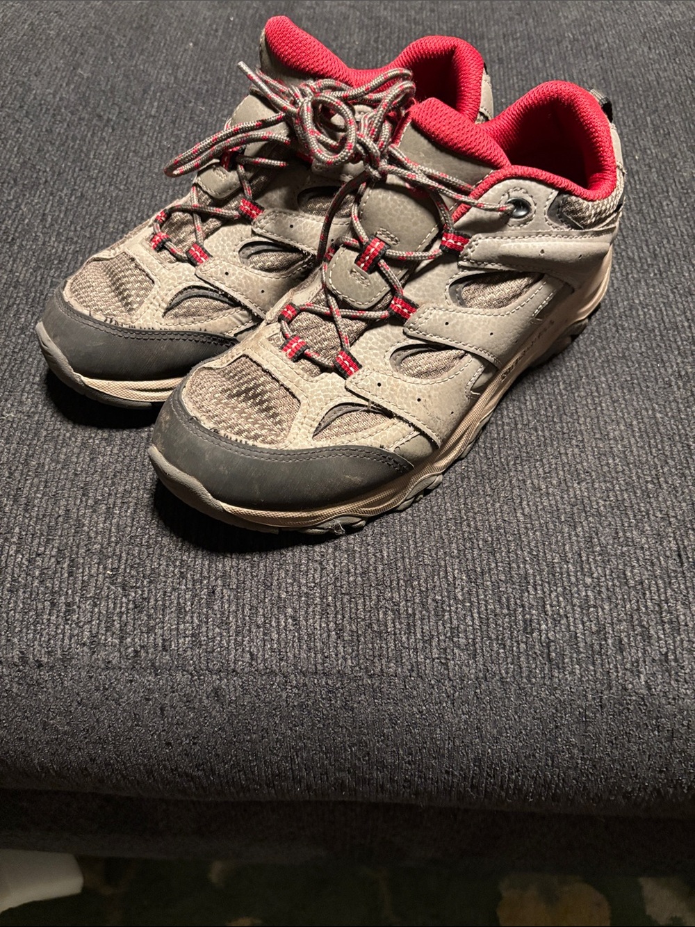 Merrell Men's Taupe Trail Shoes with Red Lining